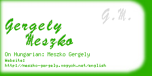 gergely meszko business card